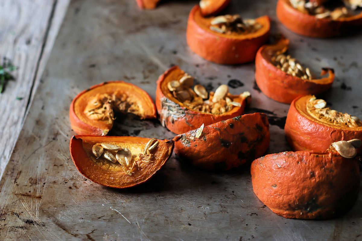 Calabaza en el microondas