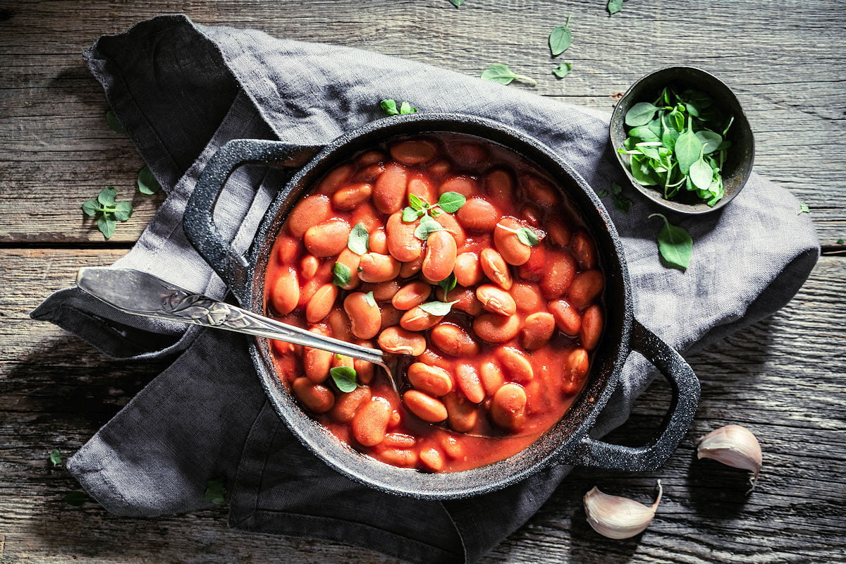 Cocinar frijoles hervidos